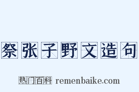 祭张子野文造句是什么意思的图片